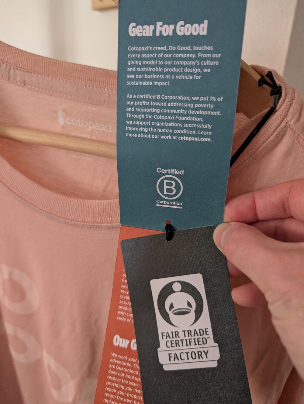 Cotopaxi Do Good Long Sleeve Tee Pink Women’s XL Sand Pink NWT -So Soft - Sporty - Picture 12 of 12
